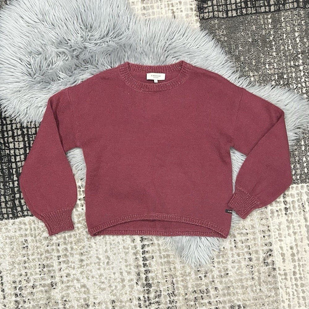 A Monday In Copenhagen Girls Martha Sweater‎ In Canyon Rose Pink 12Y ($95)